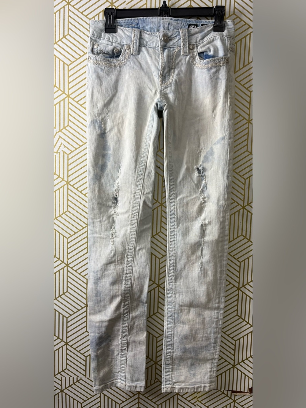 Miss Me skinny Jeans light wash tie dye size 28